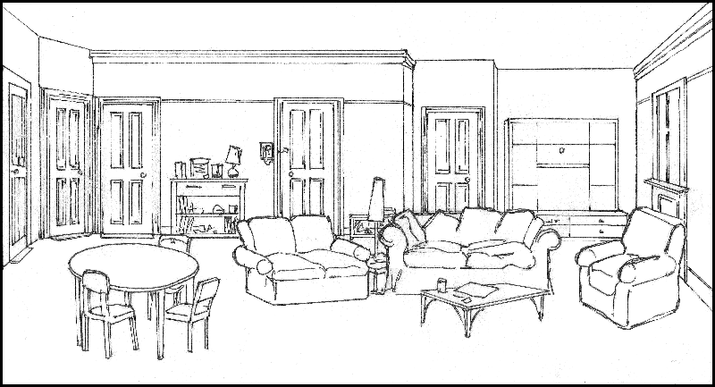 rooms in a house coloring pages - photo #29